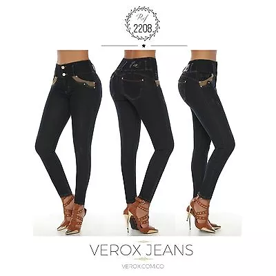  Verox Jeans Colombianos Butt Lifter Fajas Colombianas Jeans Levanta Cola 2208 • $49.90