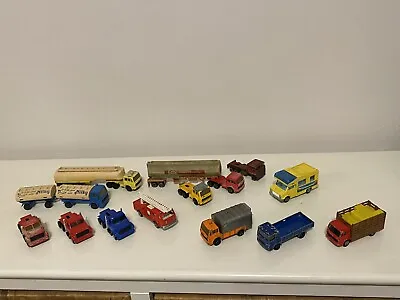 13x Majorette 70’s 80’s Trucks Lorry Van Trailers Fire Mercedes Joblot #12 • £2.99