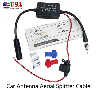 $14.59 • Buy Car Auto Stereo FM & AM Radio Signal Antenna Amp Aerial Signal Amplifier Booster
