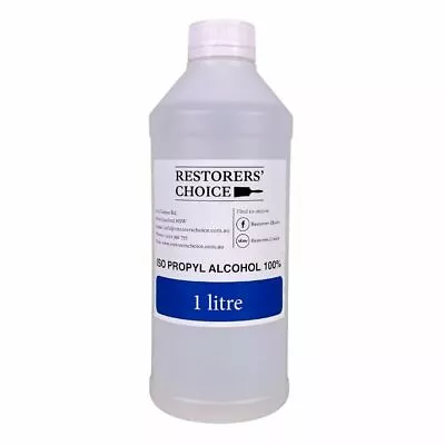 Isopropyl Alcohol 100% IPA Isopropanol 1 Litre Rubbing Alcohol Disinfectant  • $14.50