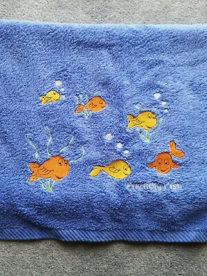 £18 • Buy Bright Blue M&S Friendly Fish Large Bath Towel Child's Adults