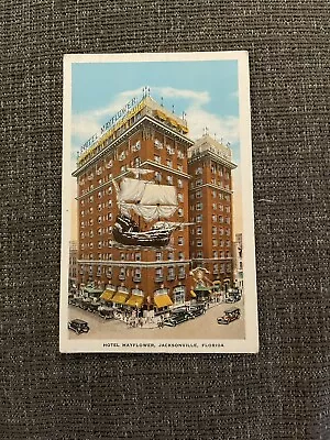 Vintage Linen Postcard Jacksonville FL~HOTEL MAYFLOWER • $0.90