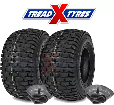 2x 4PR Lawn Mower 16x650-8 Grass Tyres & Tubes Garden Tractor Golf Buggy Turf X2 • £64.99