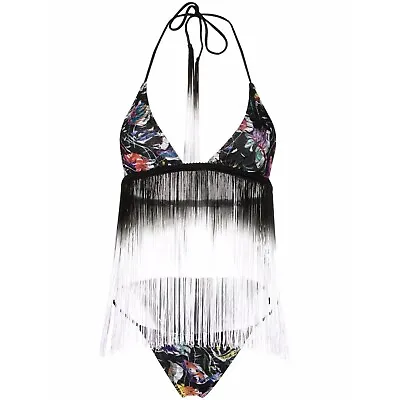 Missoni Women’s Dégradé Fringed Halter Neck Triangle Bikini Multicolor Size US 2 • $600