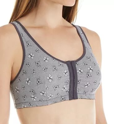 Amoena Frances Front Close Cotton Leisure Mastectomy Bra - Small 32/34 C/D • $16.49