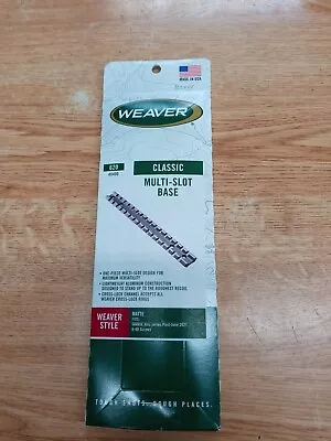 Weaver 1 Piece Multi Slot Scope Base For Savage Axis New Model 8-40 Screws 48400 • $24.95