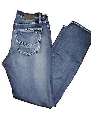 BKE Buckle Mens Jake Sraight Medium Wash Blue Denim Jeans 32 X 33/34 EUC • $39.99