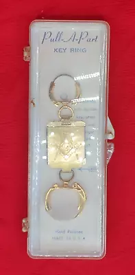 NOS Vintage New Old Stock Masonic Key Ring In Original Case Made In U.S.A. • $11.90