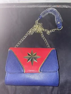 Captain Marvel Sidekick Purse Wallet Clutch Bag Shoulder Strap Comics Avengers  • $24.87