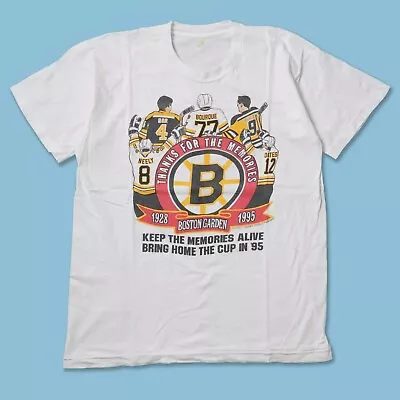 Vintage 1995 Boston Bruins Team Hockey T-Shirt Gift For Fans Black • $21.99