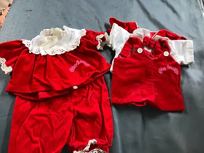 Cabbage Patch Kids Vintage Red Velvet Twin Outfits • $30