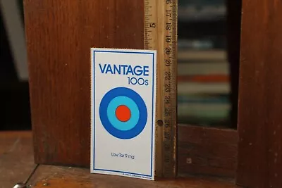 Vintage 1980's Store Display Sticker Cigarette Decal Vantage 100's • $4