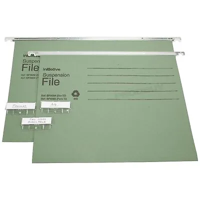 £1.99 • Buy Green Hanging Suspension Files Tabs Insert Filing Cabinet A4 Or Foolscap Folders