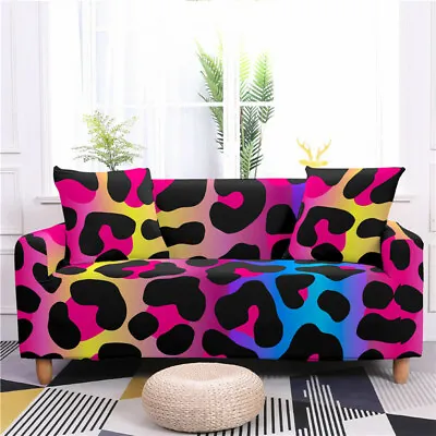 $24 • Buy Hot 1/2/3/4 Seater Sofa Cover Animal Skin Leopard Print Tiger Pattern Slipcovers
