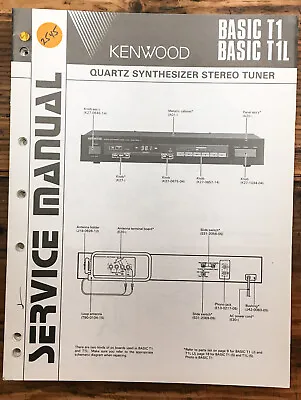 Kenwood Basic T1 Tuner  Service Manual *Original* • $14.97