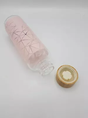 £7.99 • Buy 1 X Glass Water Bottle 500 Ml Bamboo Lid Drinks Gym Drinking Bottle