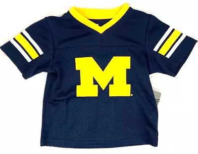 NEW Michigan Wolverines Colosseum Field Time Navy SS Jersey Shirt Infant 6-12 MO • $24.99