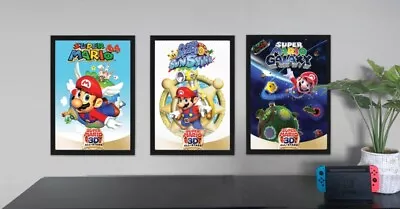 Super Mario 3D All Stars 3 Posters My Nintendo Rewards Mario 64 Sunshine Galaxy • $24