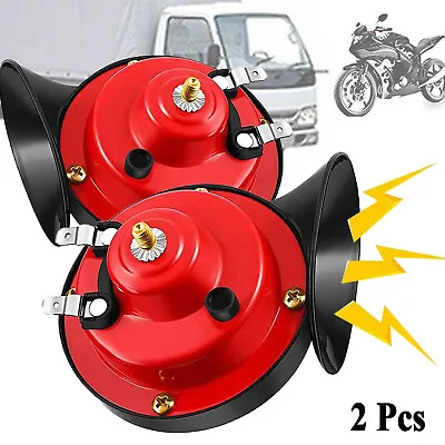 2Pcs 12V Super Loud Train Air Horn Waterproof Motorcycle Car Truck SUV Boat Pair • $8.99