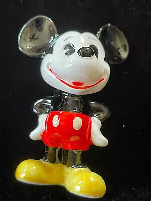 Vintage Painted Ceramic Walt Disney Japan Mickey Mouse Figure • $6.95