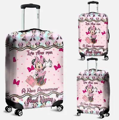 Personalized Minnie Mouse It's Time For A New Adventure Luggage CoverCOVER ONLY • $35.09