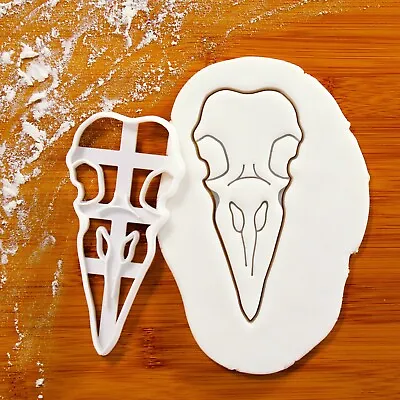 Raven Skull Top View Cookie Cutter - Corvus Corax Halloween Witchcraft Death • £9.76