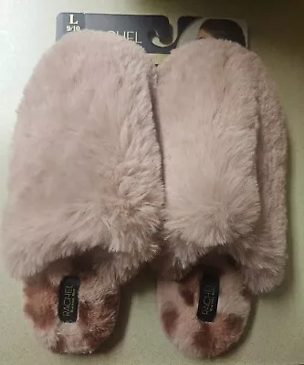 NEW Rachel Roy Women's Slippers  Pink Fleece Memory Foam Size Large  9-10 • $14.99