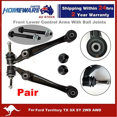 $86.99 • Buy For Ford Territory TX SX SY 2WD AWD PAIR Front Lower Control Arm W/ Ball Joint