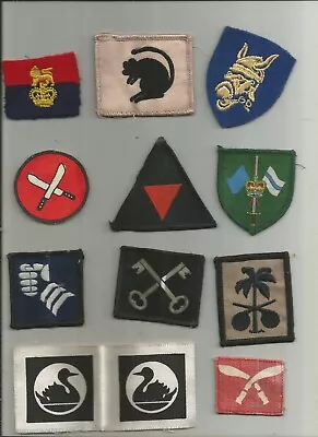 £15 • Buy 12 British Army Cloth Formation Signs