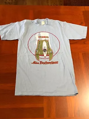 Miss Budweiser Bud U-1 1981 Unlimited Hydroplane T-Shirt Small USA Single Stitch • $49.99