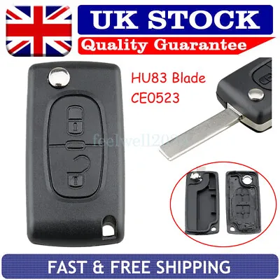 £4.98 • Buy 2 Button Remote Key Fob Case CE0523 For Peugeot 207 307 308 3008 5008 807 Expert