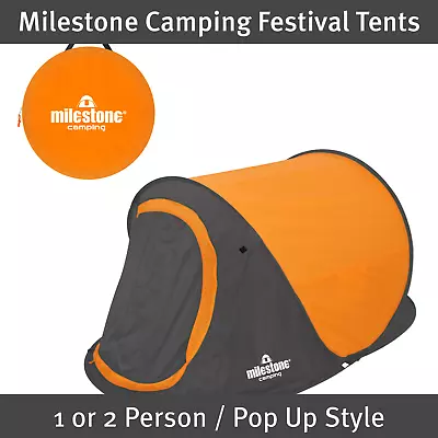Milestone Camping Festival Tents /  Pop-Up Style / 1 Or 2 Person • £32.99
