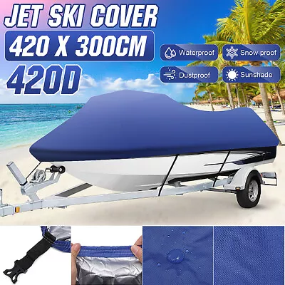 420D Trailerable Cover 3Person For Jet Ski Yamaha Seadoo Sea Doo Bombardier Blue • $39.89