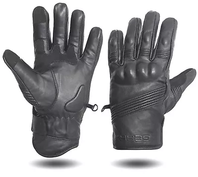Liberty Leather Motorbike Gloves Waterproof Thermal Motorcycle Protection • £17.10