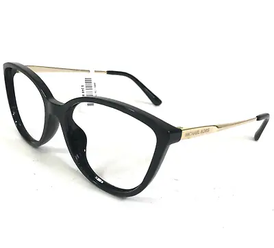 Michael Kors Eyeglasses Frames MK 4086U 3005 Black Gold Cat Eye 52-17-140 • $59.99