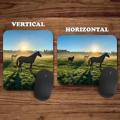 Horse Mustang Stallion Mare Ranch Mouse Pad Mat Mousepad Office School Gaming • $11.99