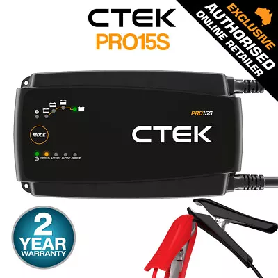  CTEK PRO15S 15A 12V Battery Charger Maintainer Workshop Automatic Lithium Smart • $386