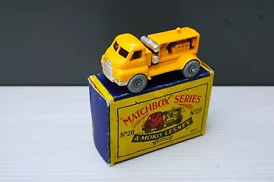 Matchbox Lesney No 28a Compressor Truck Darker Orange NM Plus Original Box • £13.28