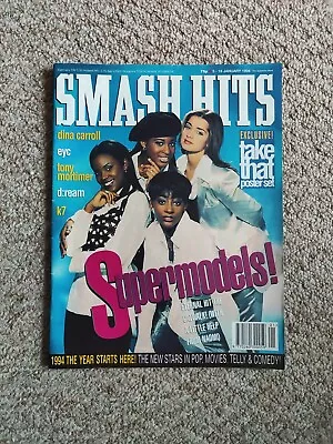 £3 • Buy SMASH HITS MAGAZINE January 1994 Eternal Cover + Take That Posters 