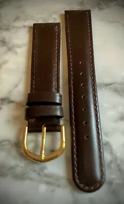 18mm Original ESQ Genuine Brown Leather Watch Band Strap Retail $65 • $22.99
