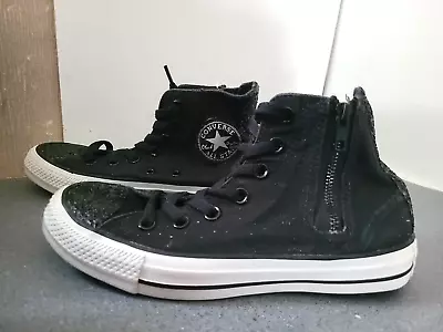 £21.99 • Buy Converse All Star High Tops Zip Womens Trainers Black Size UK5