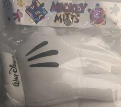 Vintage Disney World Parks Mickey Mouse Mitts Plush Hands Adult Gloves  • $30