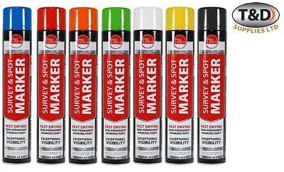 Line Marker 750ml Aerosol Spray Paint Car Park Sports Field Road Highway • £18