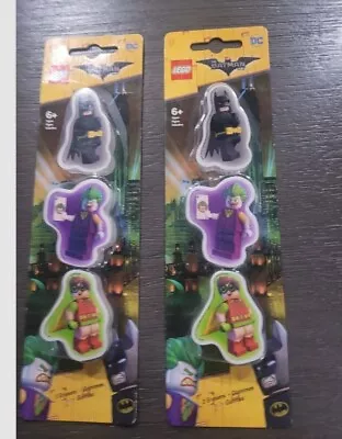 LEGO BATMAN RUBBERS Lego Batman Erasers Lego Erasers Batman Movie Eraserskit • $15