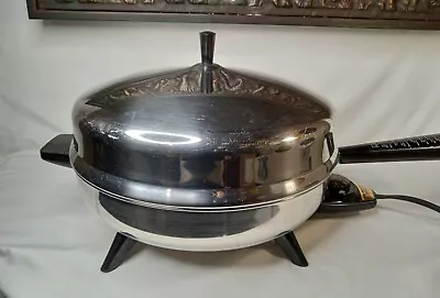 Vintage FARBERWARE Electric Fry Pan Skillet 12  Lid 310-A   • $29