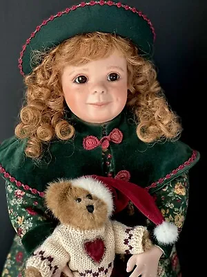 Collectible Porcelain 24” Doll By Virginia Turner LE 150 Christmas Outfit • $151.20