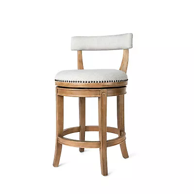 Maven Lane Alexander Low-Back Stool Weathered Oak Counter (Open Box) (2 Pack) • $452.99