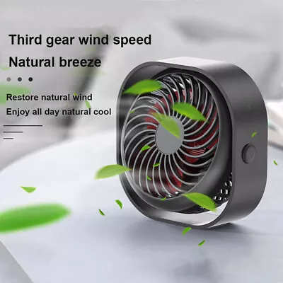 £9.99 • Buy Mini Desk Fan Portable Table Desktop Cooler 3 Speed Small Quiet USB Rechargeable