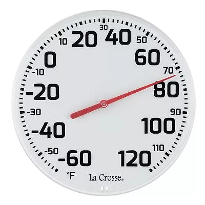 Large Outdoor Indoor Thermometer Easy Read Bold Analog Display Weather Resistant • $12.67