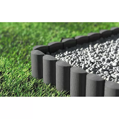 Garden Palisade Edge Lawn Border Wood Structure 2.4m Edging Roll Cellfast Grey • £13.66